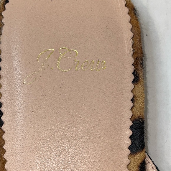 J Crew Women's Shoes Size 10 Animal Print Dyed Calf Hair Slip On Slide Comfort - Picture 10 of 11